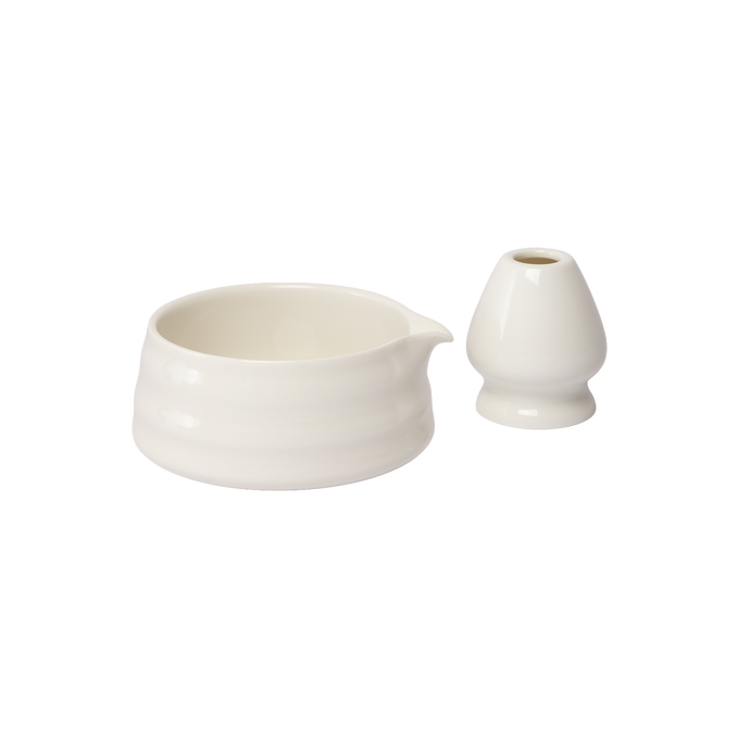 Matcha Bowl + Whisk Holder Beige