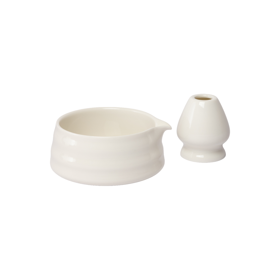 Matcha Bowl + Whisk Holder Beige