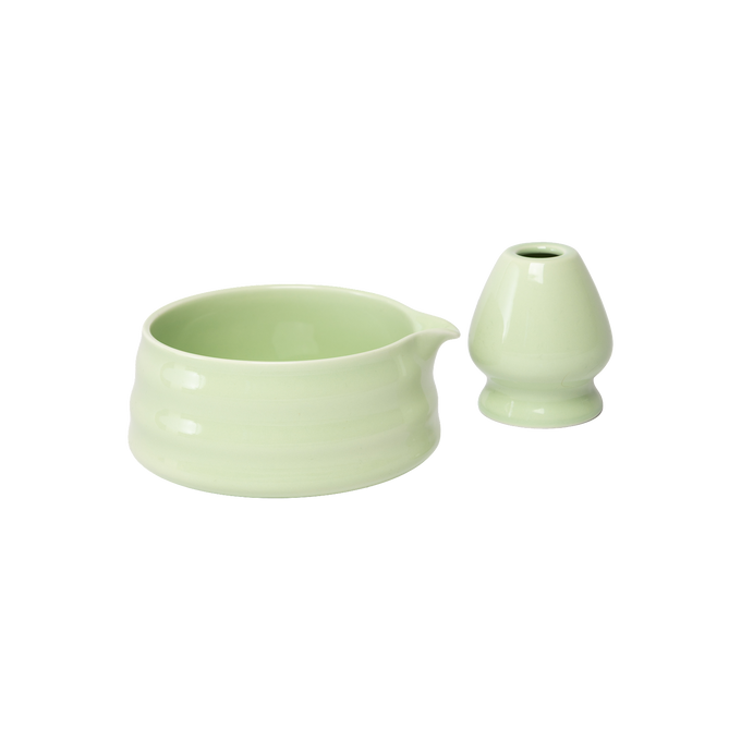 Matcha Bowl + Whisk Holder Green