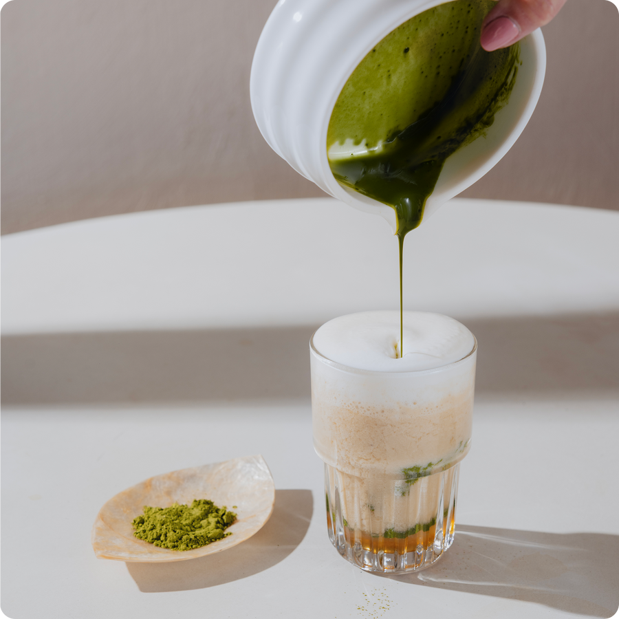 Matcha Bowl + Whisk Holder Beige