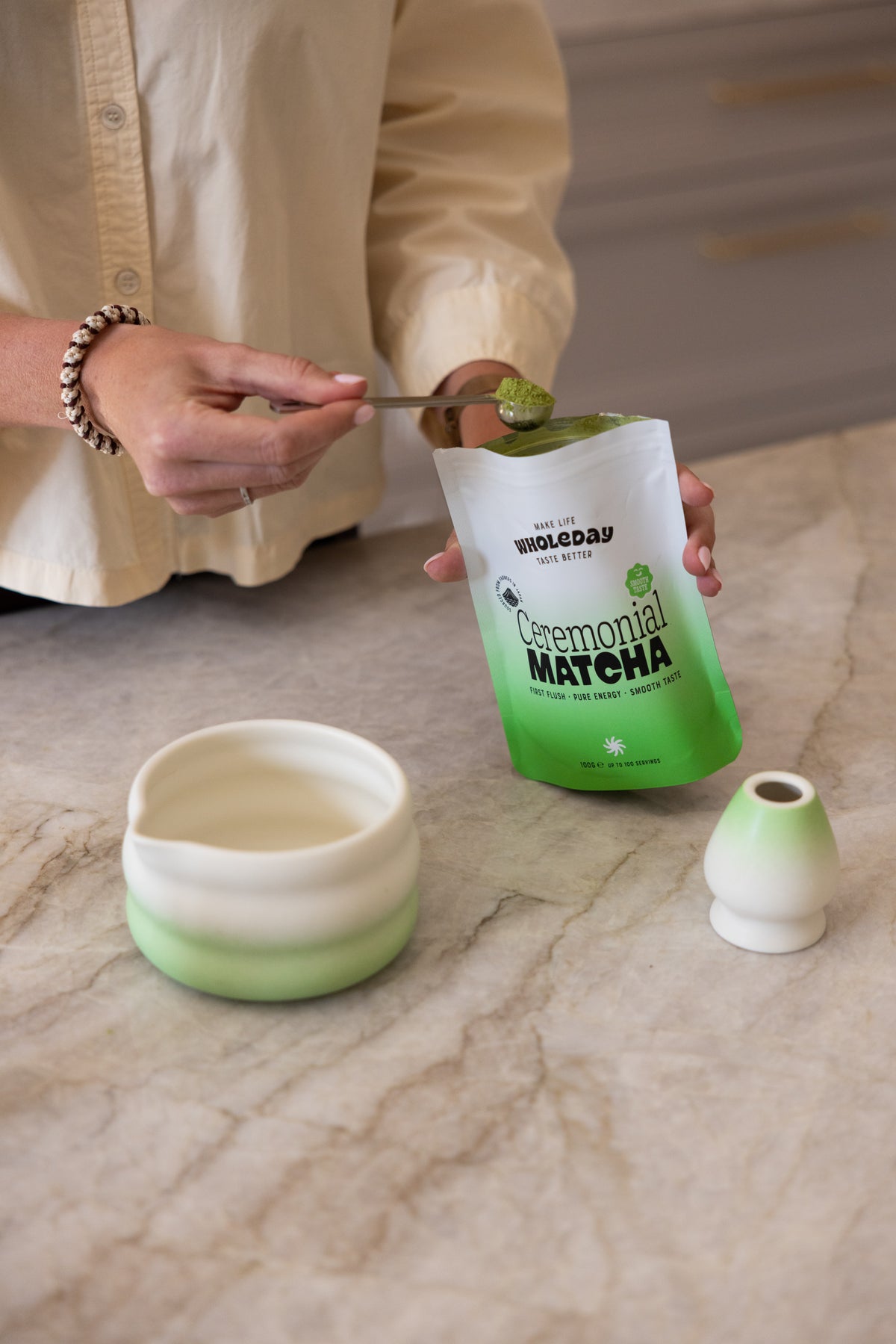 Matcha preparation step